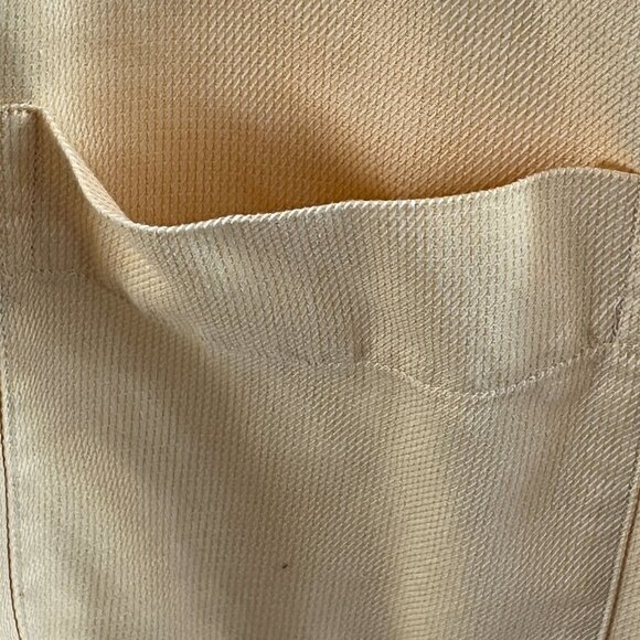 Cintas Casual Button Down Shirt Adults Large Yellow Cotton Comfort Business NWOT - Picture 7 of 10